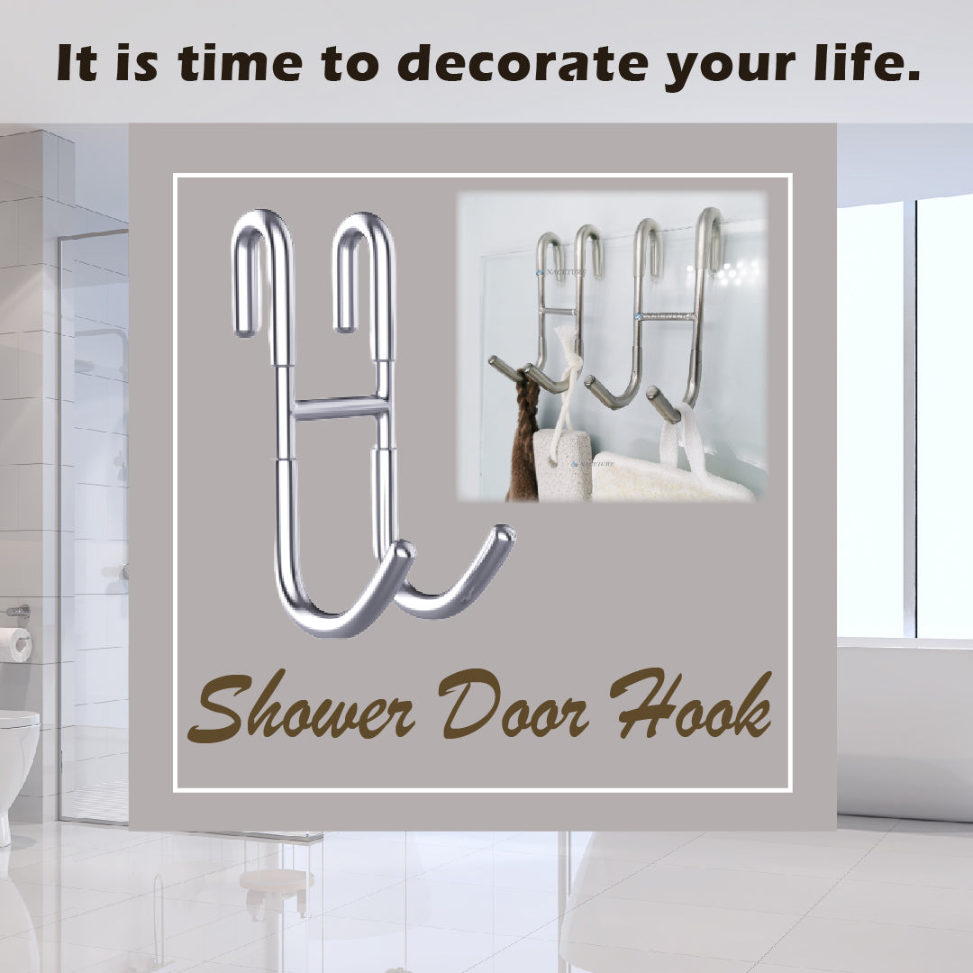 NACETURE Shower Door Hooks Towel Rack- Glass Door Kuwait
