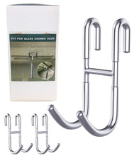 Load image into Gallery viewer, NACETURE Shower Door HooksTowelRack-Glass Door HooksFor HangingCoat RackHat RackBathroom OrganizerBathrobeLoofah Shaver Sponge 2 Pack