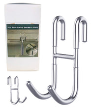 Load image into Gallery viewer, NACETURE Shower Door HooksTowelRack-Glass Door HooksFor HangingCoat RackHat RackBathroom OrganizerBathrobeLoofah Shaver Sponge 2 Pack